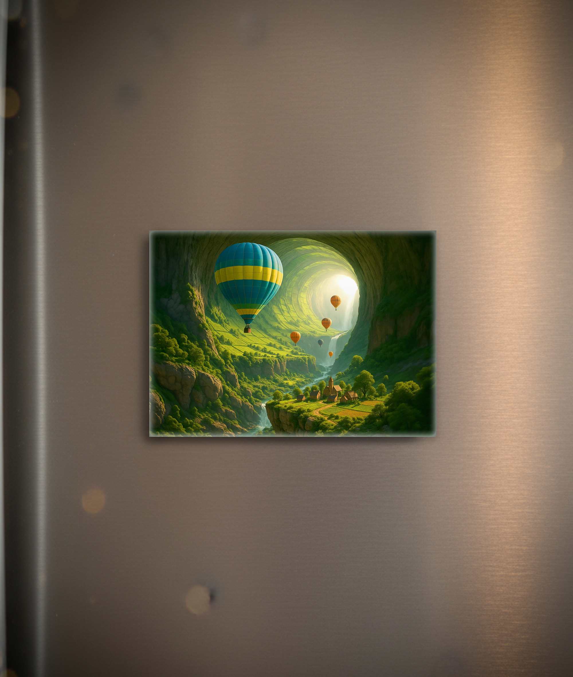 raxxa Glas-Magnet: Das leuchtende Tal der Ballons - Flug durch das Tor der Natur
