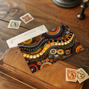 raxxa Postkarte: Aborigine inspirierte Traumzeit Muster