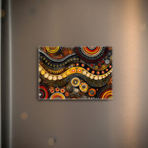raxxa Glas-Magnet: Aborigine inspirierte Traumzeit Muster