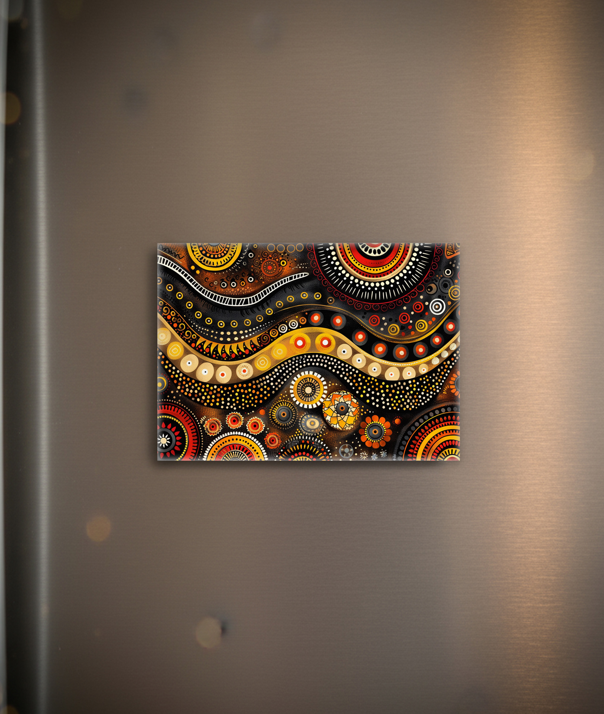 raxxa Glas-Magnet: Aborigine inspirierte Traumzeit Muster