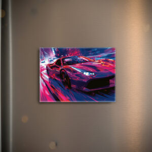 raxxa Glas-Magnet: Neon Speed – Rausch der Großstadt