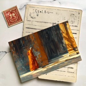 raxxa Postkarte: Die Kunst der Einfachheit - buddhistischer Mönch