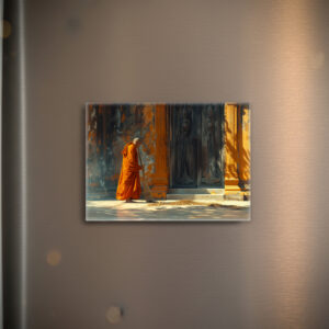 raxxa Glas-Magnet: Die Kunst der Einfachheit - buddhistischer Mönch