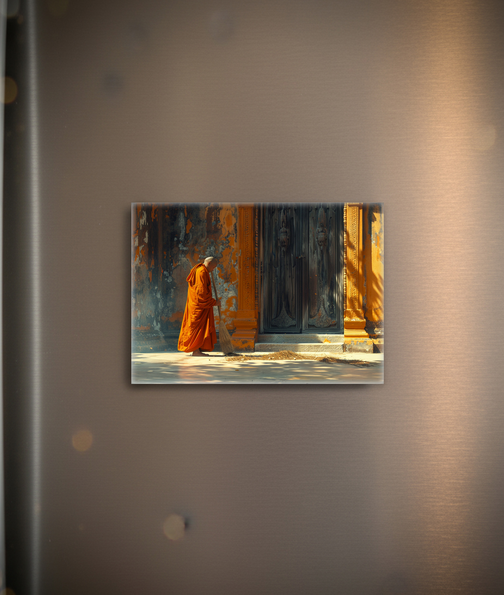 raxxa Glas-Magnet: Die Kunst der Einfachheit - buddhistischer Mönch