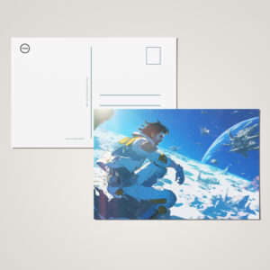 raxxa Postkarte: Abgestürzt auf einem fremden Planeten - Anime Science Fiction