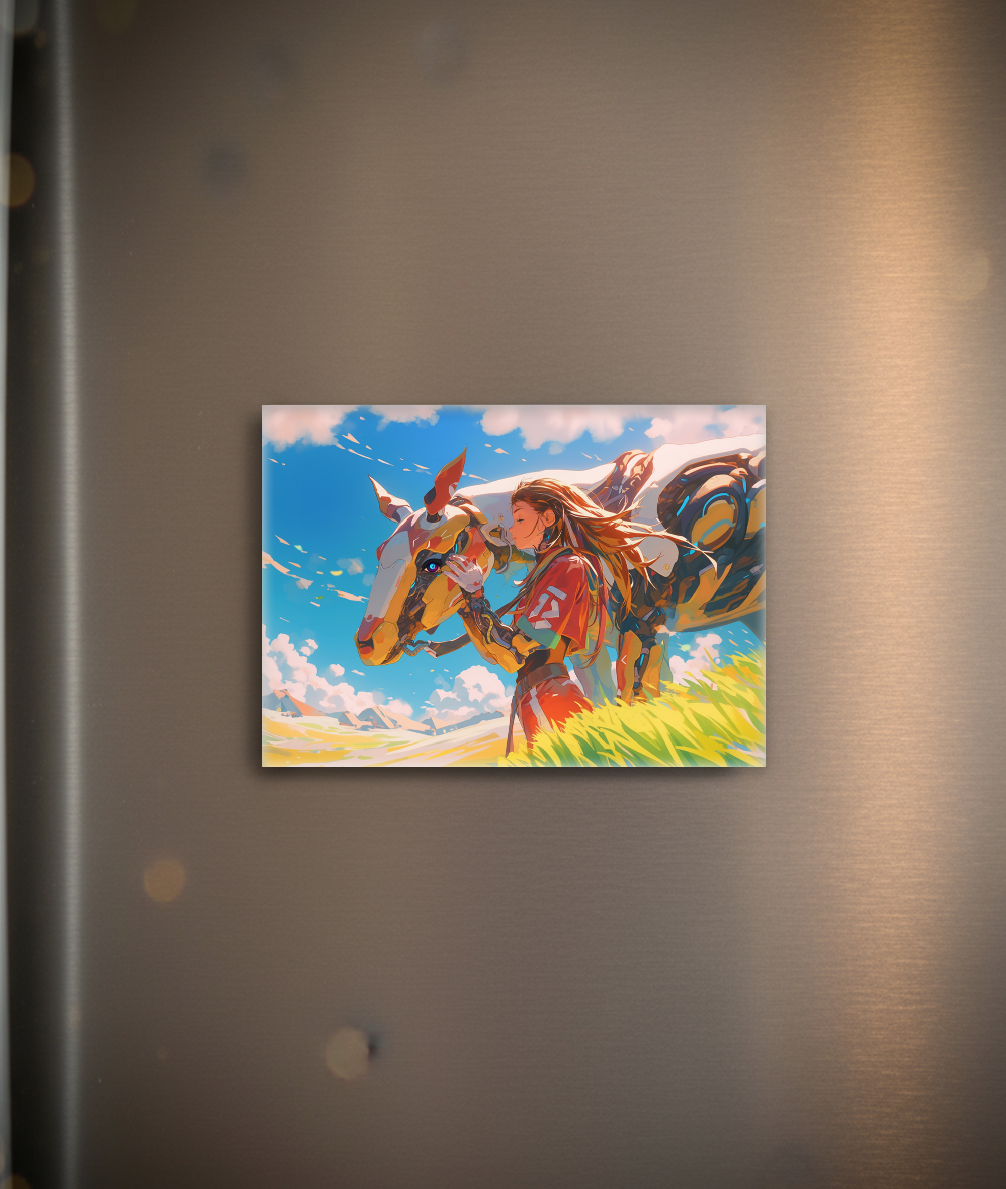 raxxa Glas-Magnet: Tierwesen und Cyborg in enger Verbindung