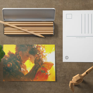 raxxa Postkarte: Zwischen Stahl und Seele - Anime Stil