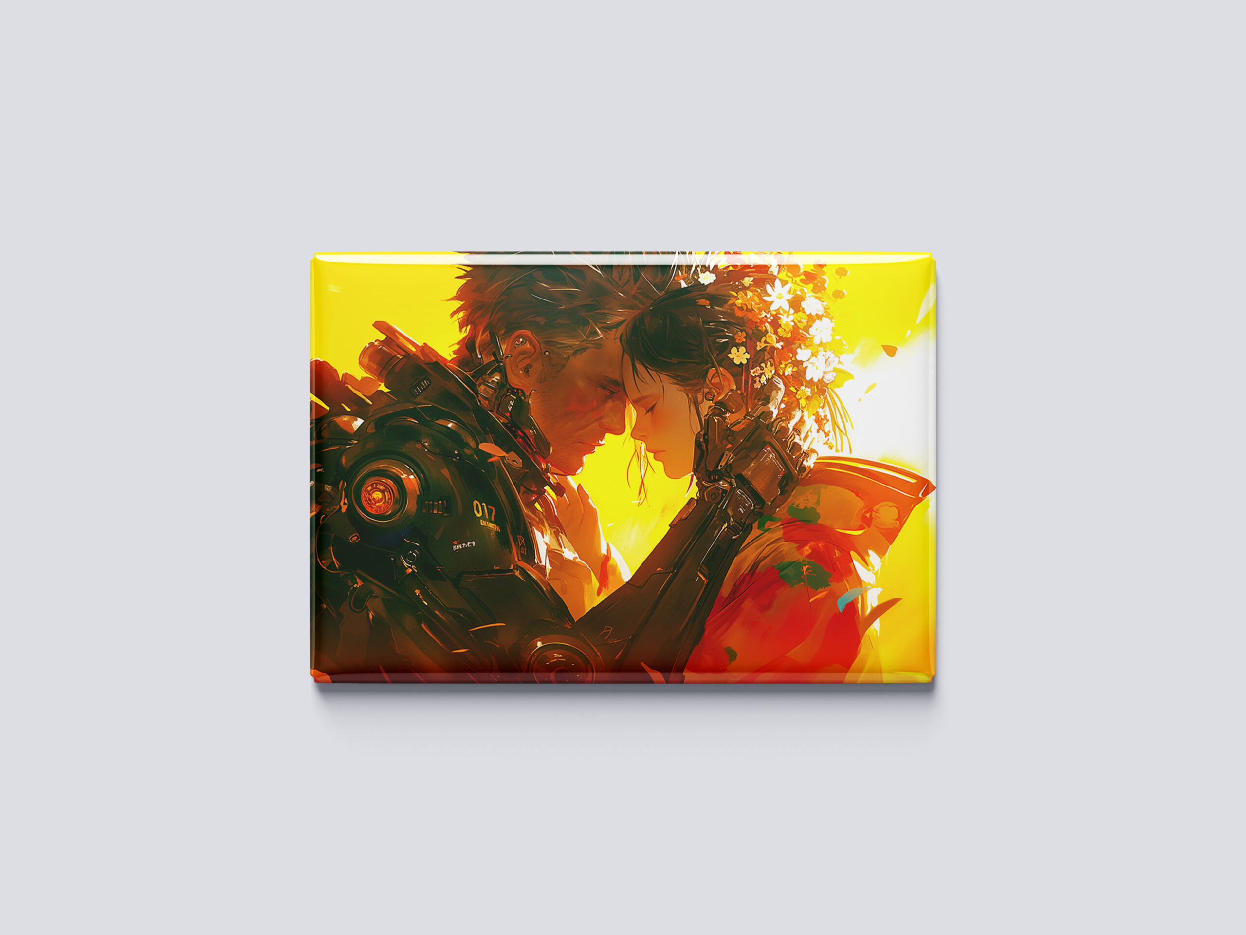 raxxa Glas-Magnet: Zwischen Stahl und Seele - Anime Stil – Image 2
