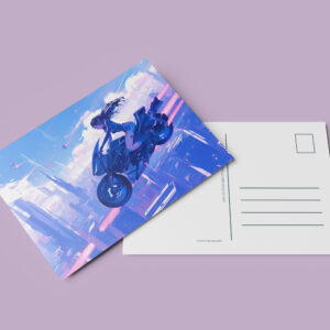 raxxa Postkarte: Neon Ride – Jenseits der Schwerkraft