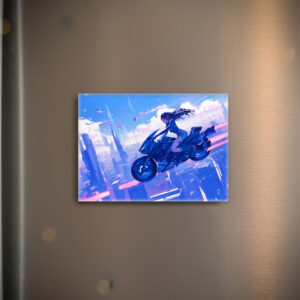 raxxa Glas-Magnet: Neon Ride – Jenseits der Schwerkraft