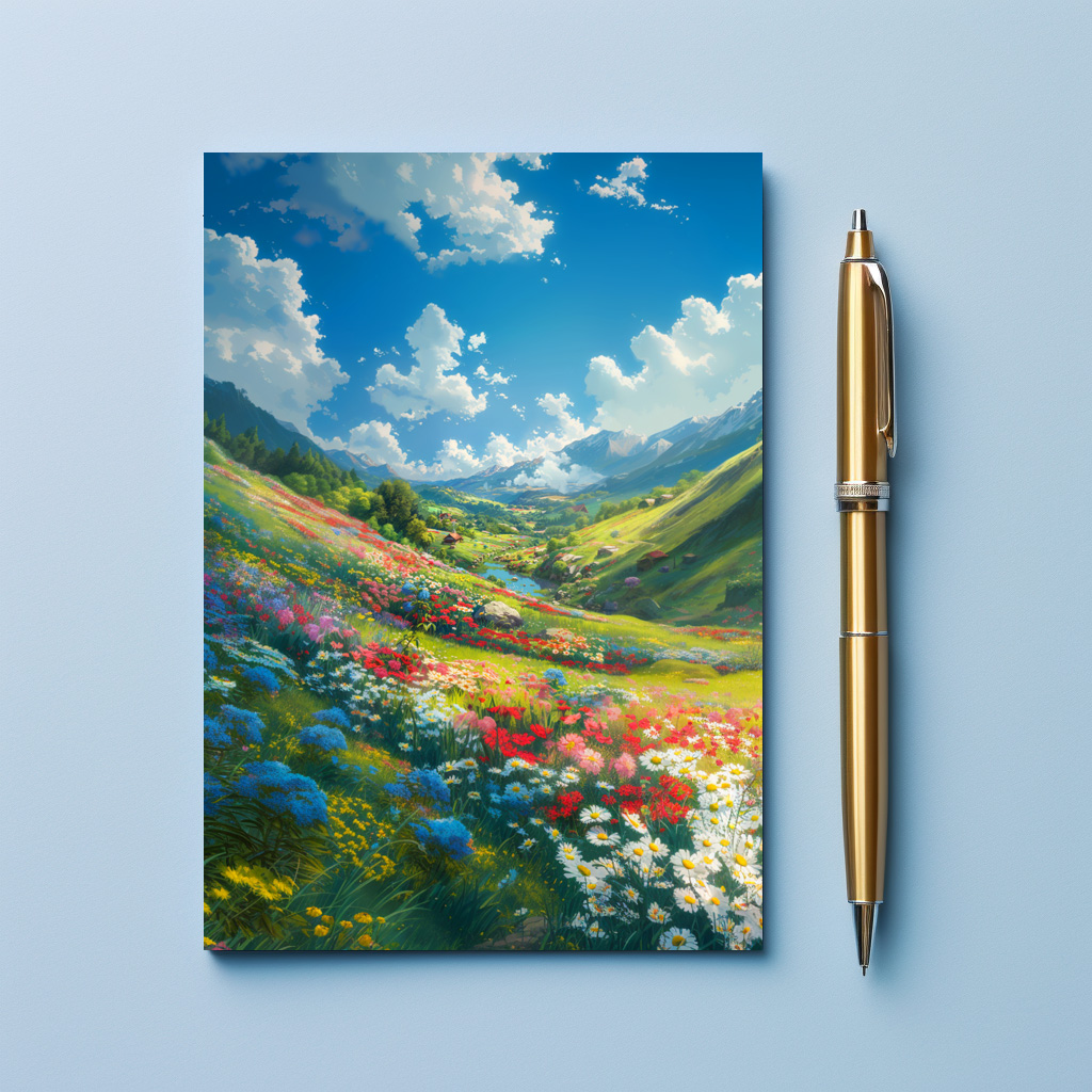 raxxa Postkarte: Blumenmeer im Tal der Träume - im Anime Stil