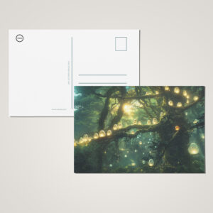 raxxa Postkarte: Wächter des Zauberwaldes - Anime Stil