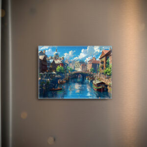raxxa Glas-Magnet: Sommer am Kanal - Anime Stil