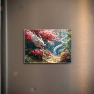 raxxa Glas-Magnet: Die Begegnung mit dem Drachengeist - Anime Stil