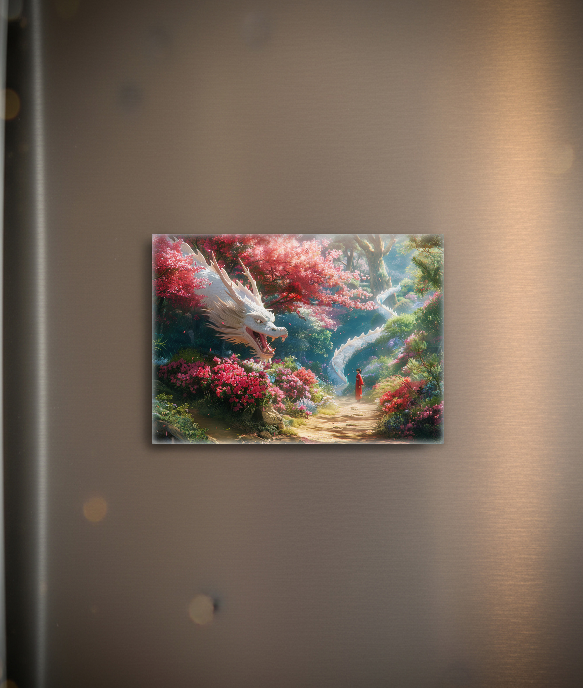raxxa Glas-Magnet: Die Begegnung mit dem Drachengeist - Anime Stil