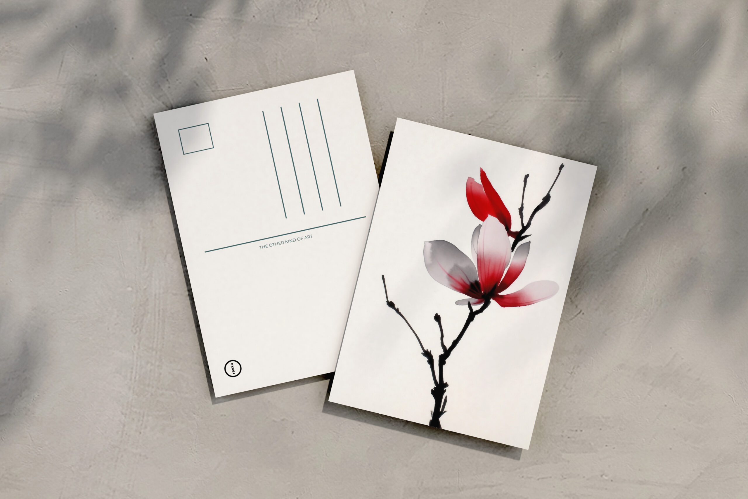 raxxa Postkarte: Japanische Sumi-e Magnolie