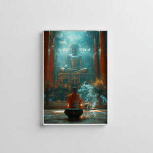 raxxa Glas-Magnet: Buddhistischer Mönch im Tempel