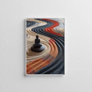 raxxa Glas-Magnet: Buddha Statue in buntem Zen Sand
