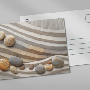 raxxa Postkarte: Steine und Sandwellen des Zen