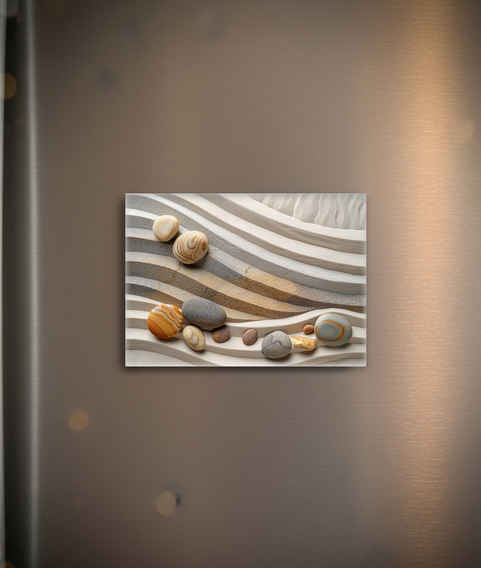 raxxa Glas-Magnet: Steine und Sandwellen des Zen