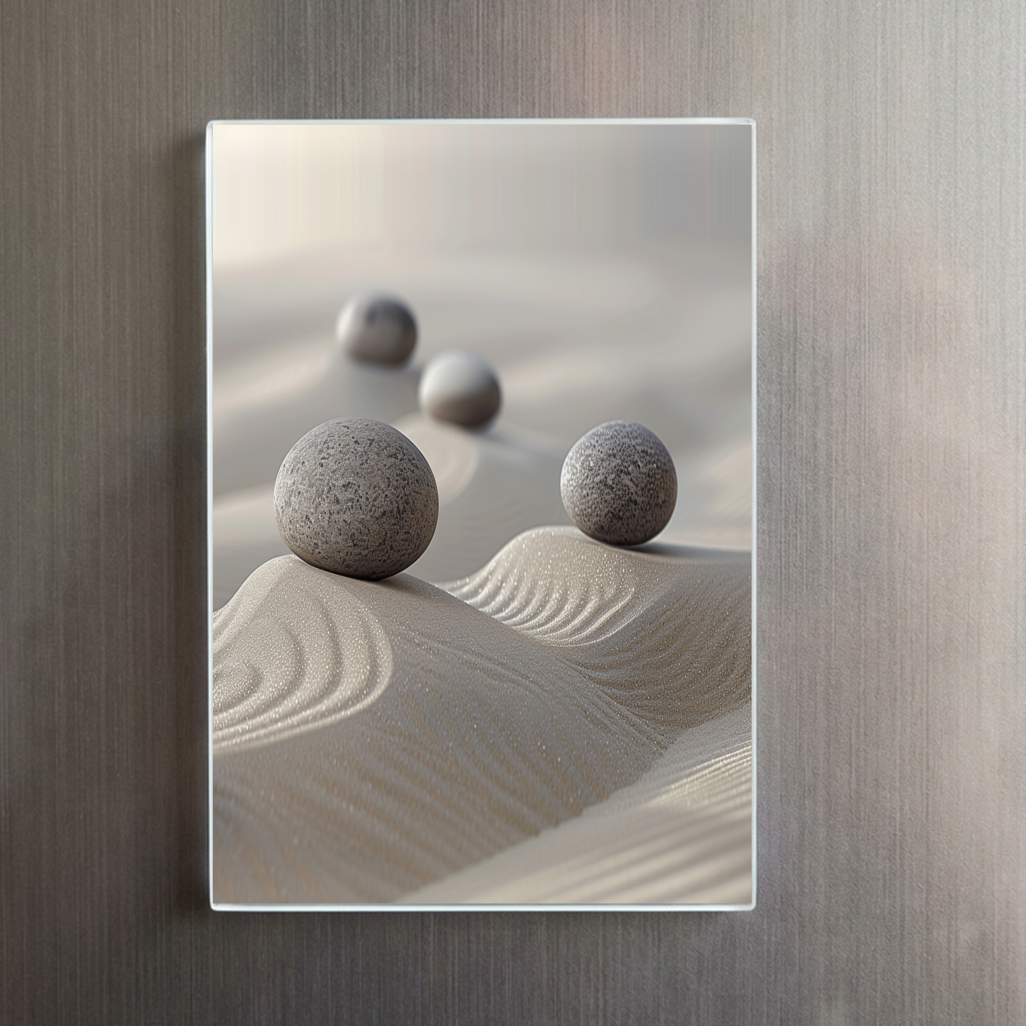 raxxa Glas-Magnet: Harmonie in Sand und Stein - Zen - immagine 2