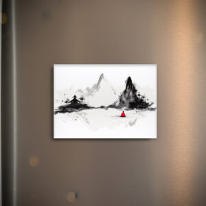 raxxa Glas-Magnet: Meditierender Möch in den Bergen