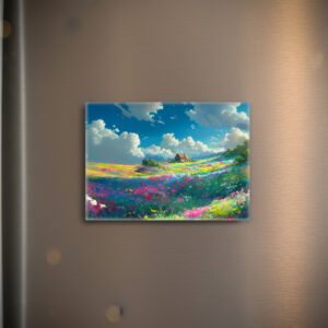 raxxa Glas-Magnet: Weites Blumental mit Wolken - Anime Stil