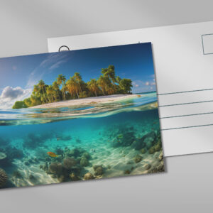 raxxa Postkarte: Tropisches Insel- und Unterwasserparadies