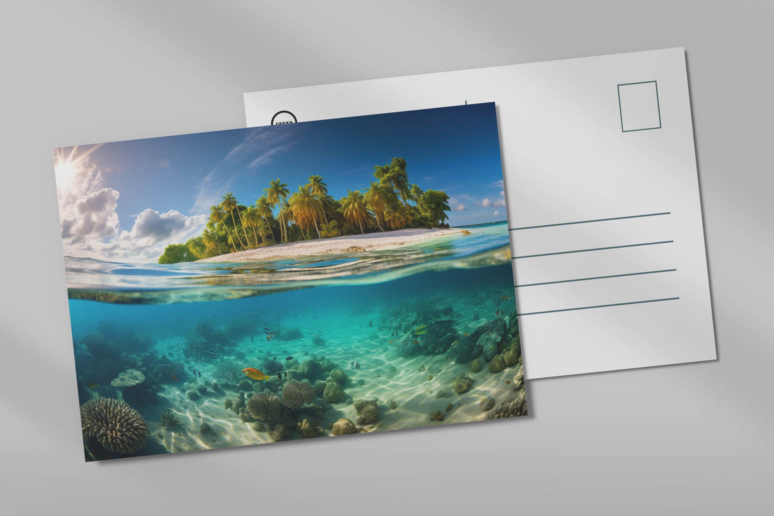 raxxa Postkarte: Tropisches Insel- und Unterwasserparadies