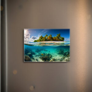 raxxa Glas-Magnet: Tropisches Insel- und Unterwasserparadies