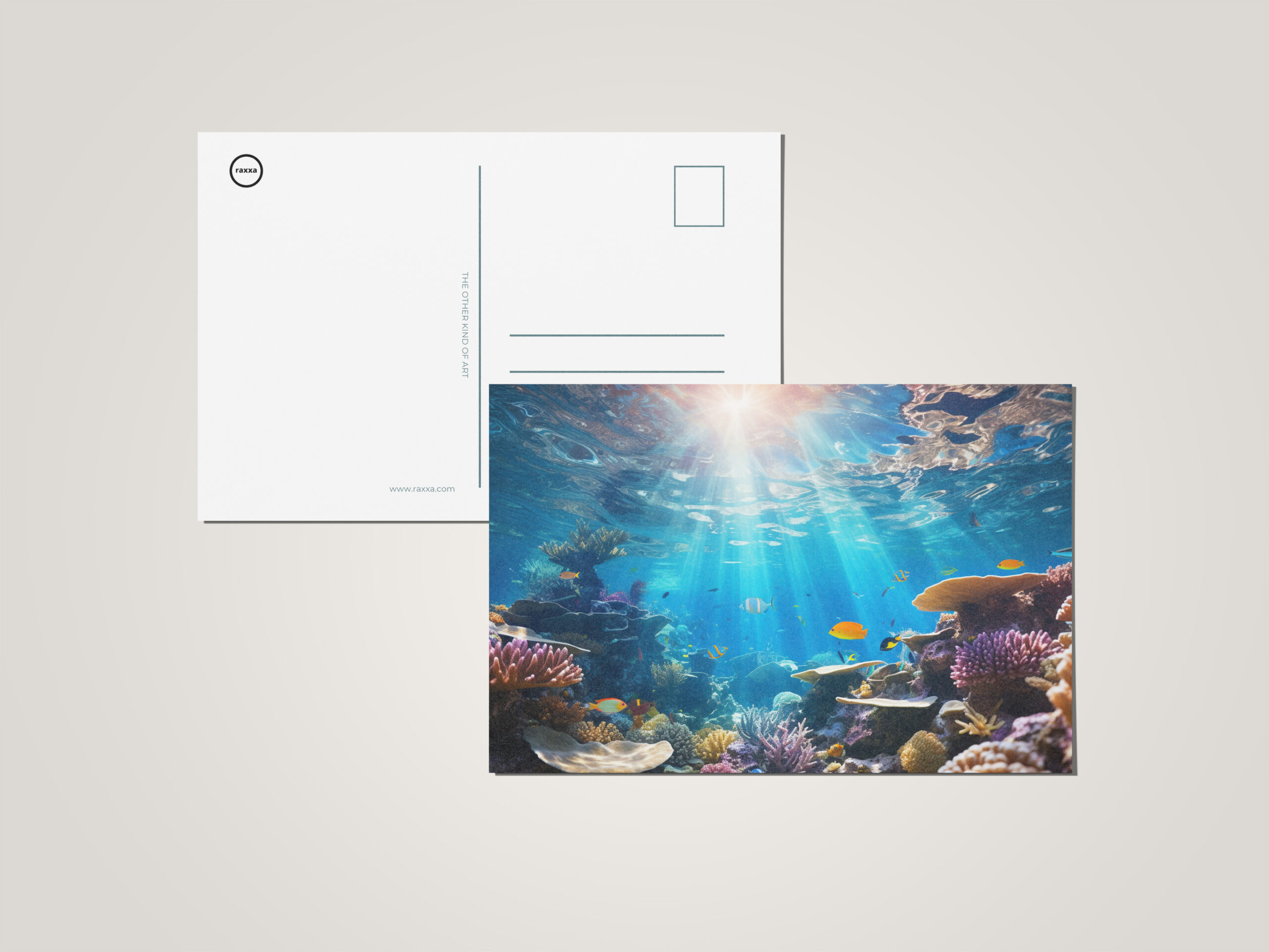 raxxa Postkarte: Korallenriff unter Wasser