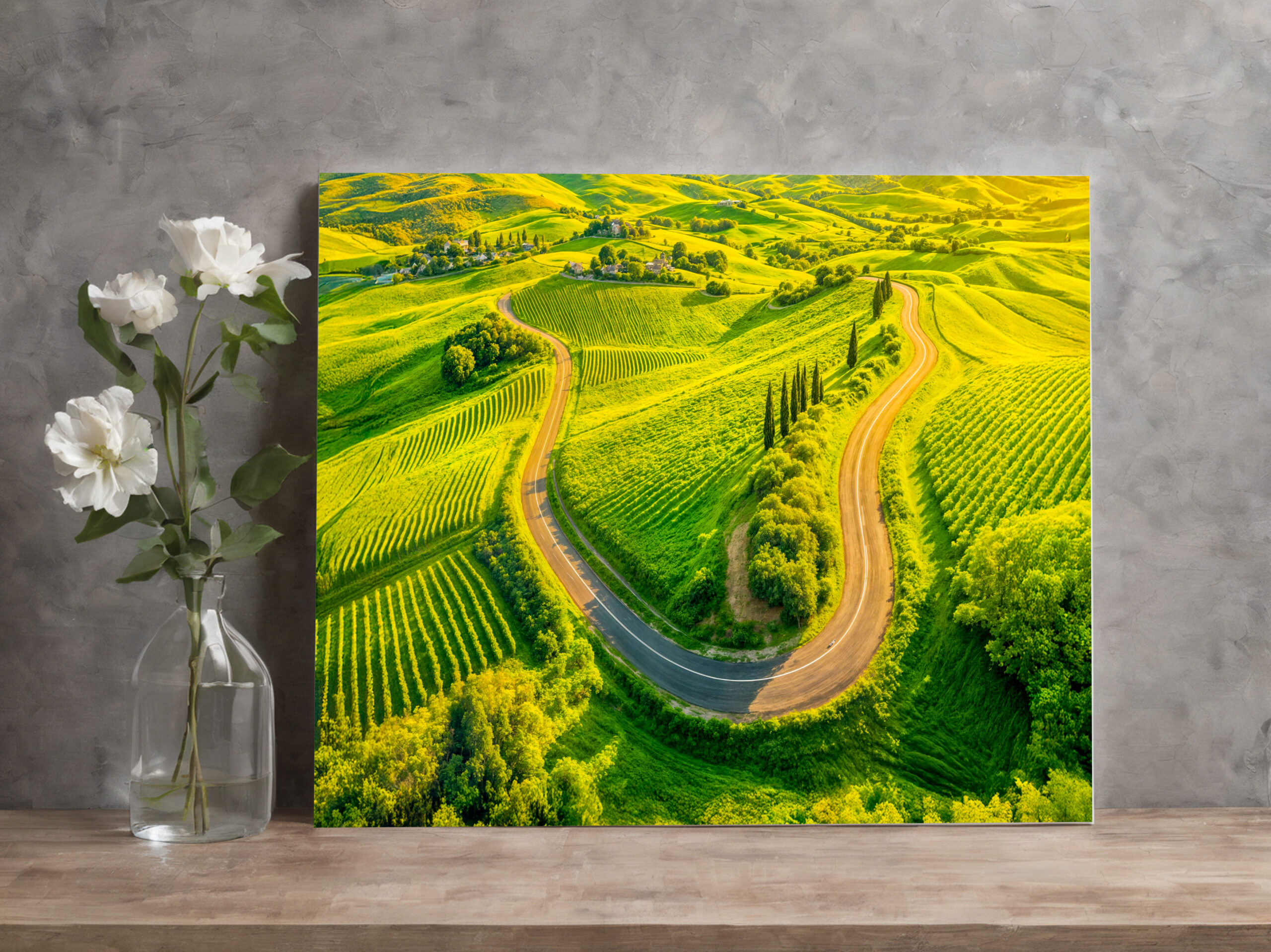 raxxa Canva: Winding Roads Through Vineyards and Cypress Trees – Bild 3