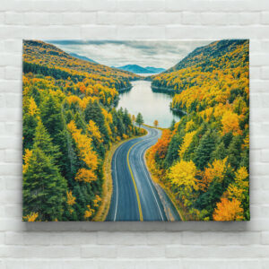 raxxa Canva: Streets Through Indian Summer Landscape with Lake