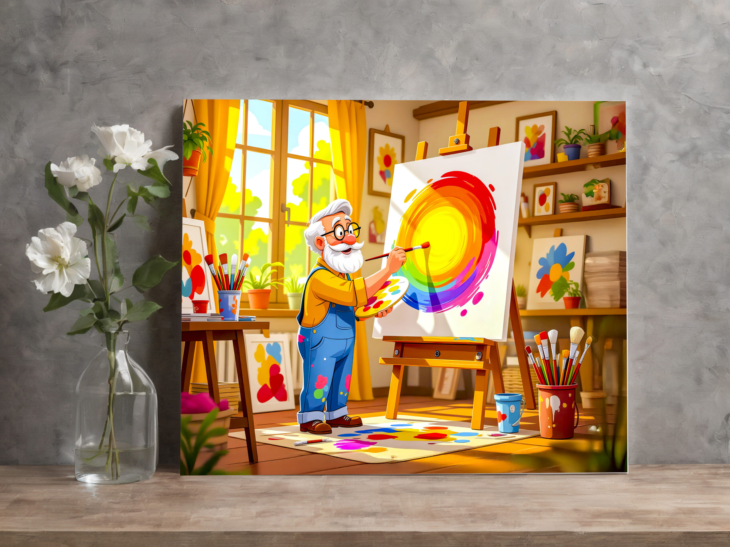 raxxa Canva: Grandpa painting creatively on canvas – Bild 2