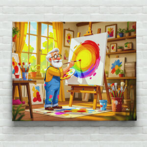 raxxa Canva: Grandpa painting creatively on canvas