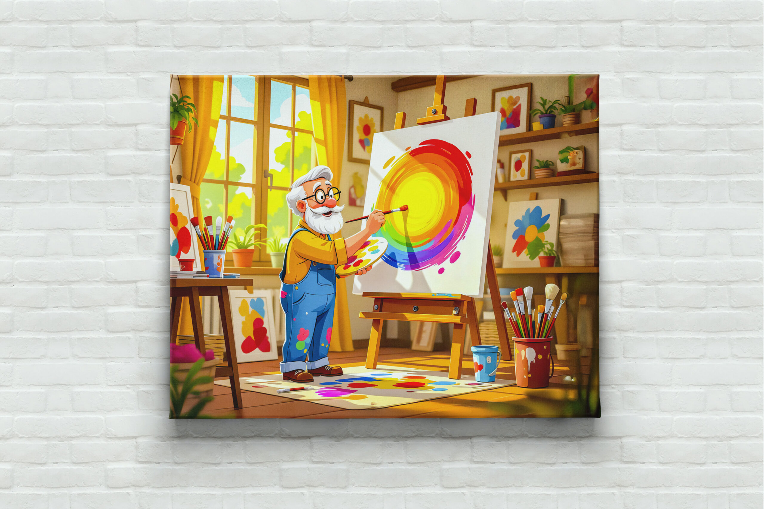 raxxa Canva: Grandpa painting creatively on canvas