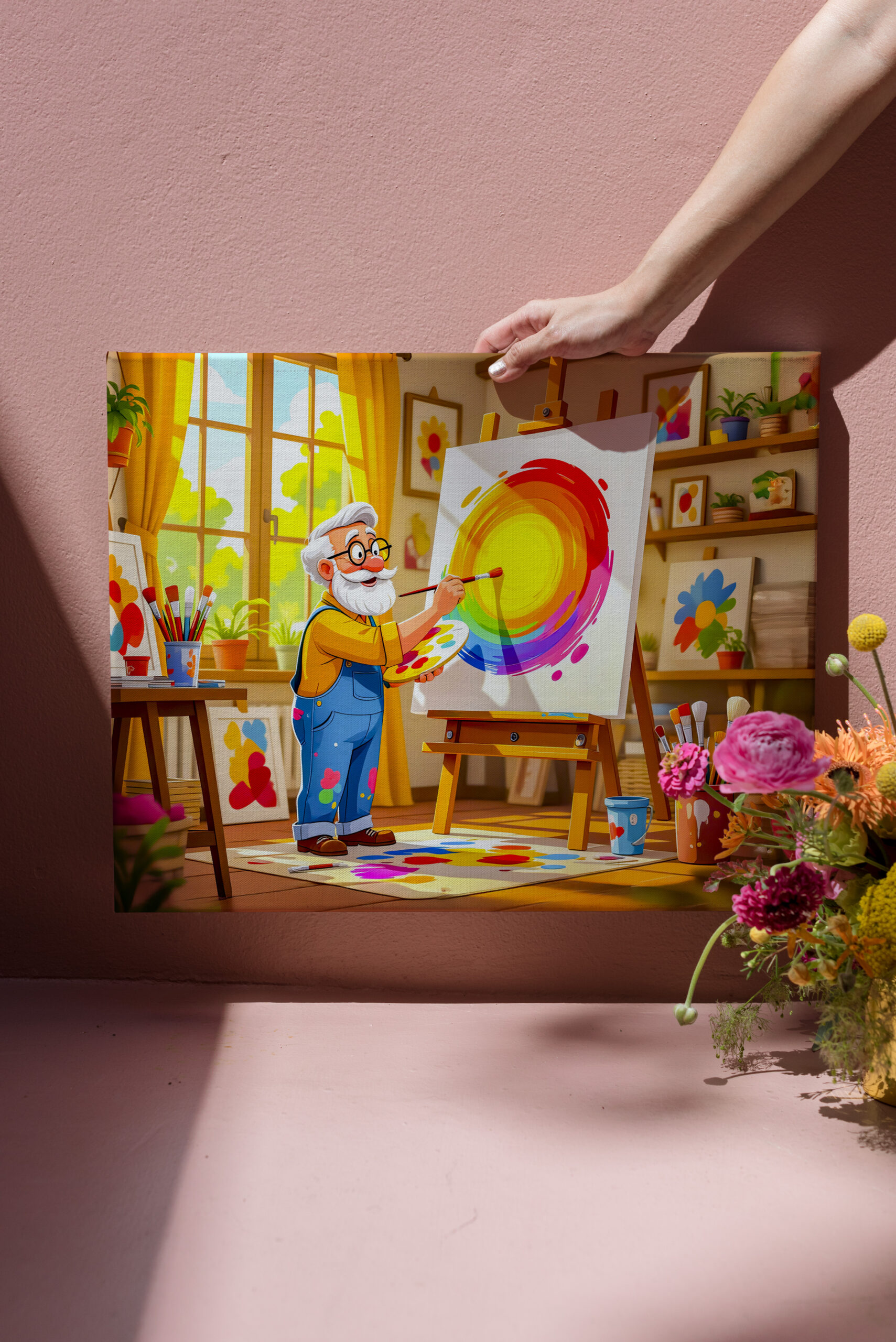 raxxa Canva: Grandpa painting creatively on canvas – Bild 3