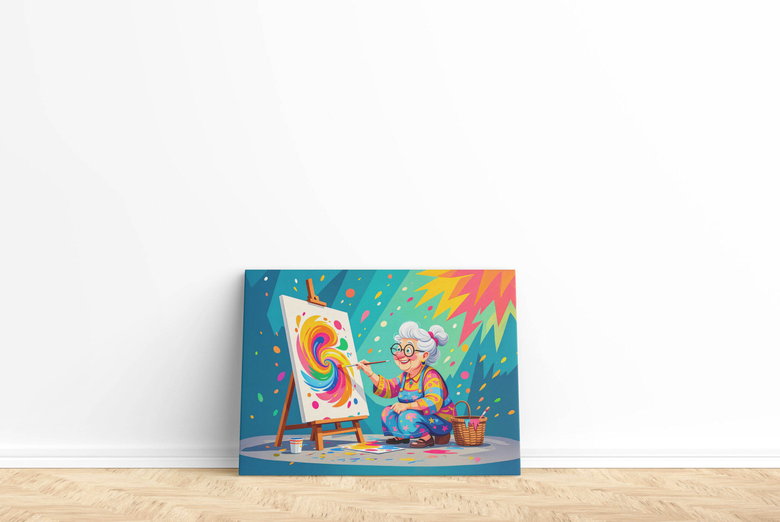 raxxa Canva: Grandmother Painting Art Illustration - Image 2