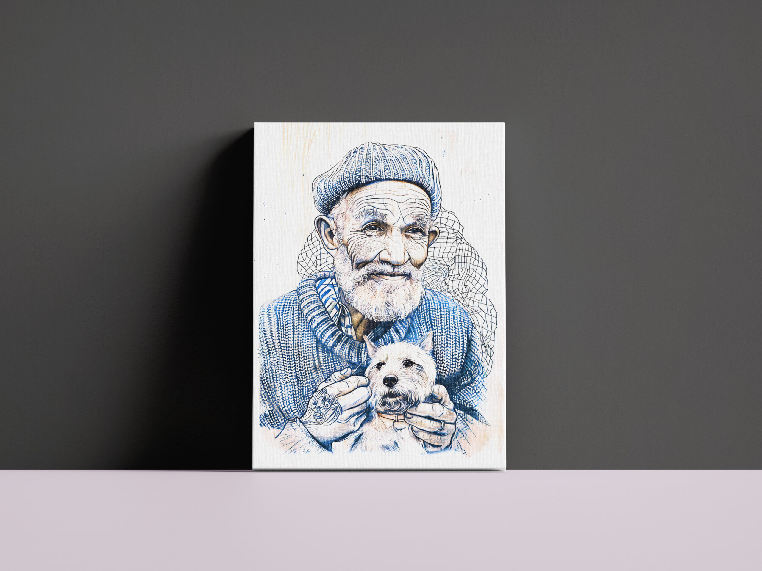 raxxa Canva: Sailor Holding Small Westie Dog In Arms - Image 3