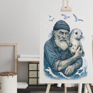 raxxa Canva: Elderly Sailor with Seal