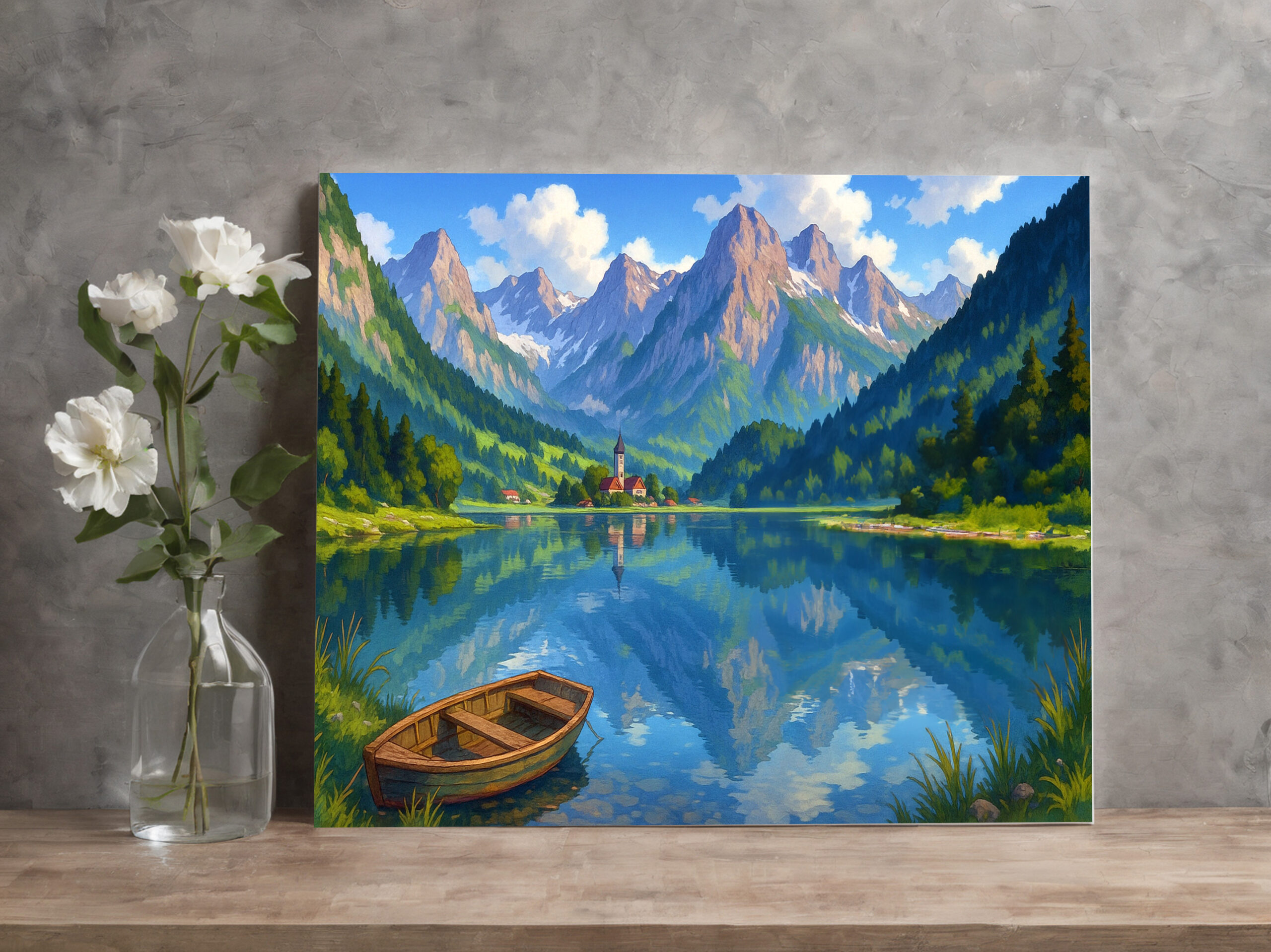 raxxa Canva: See in den Alpen im Anime Stil – Bild 3