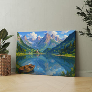 raxxa Canva: See in den Alpen im Anime Stil