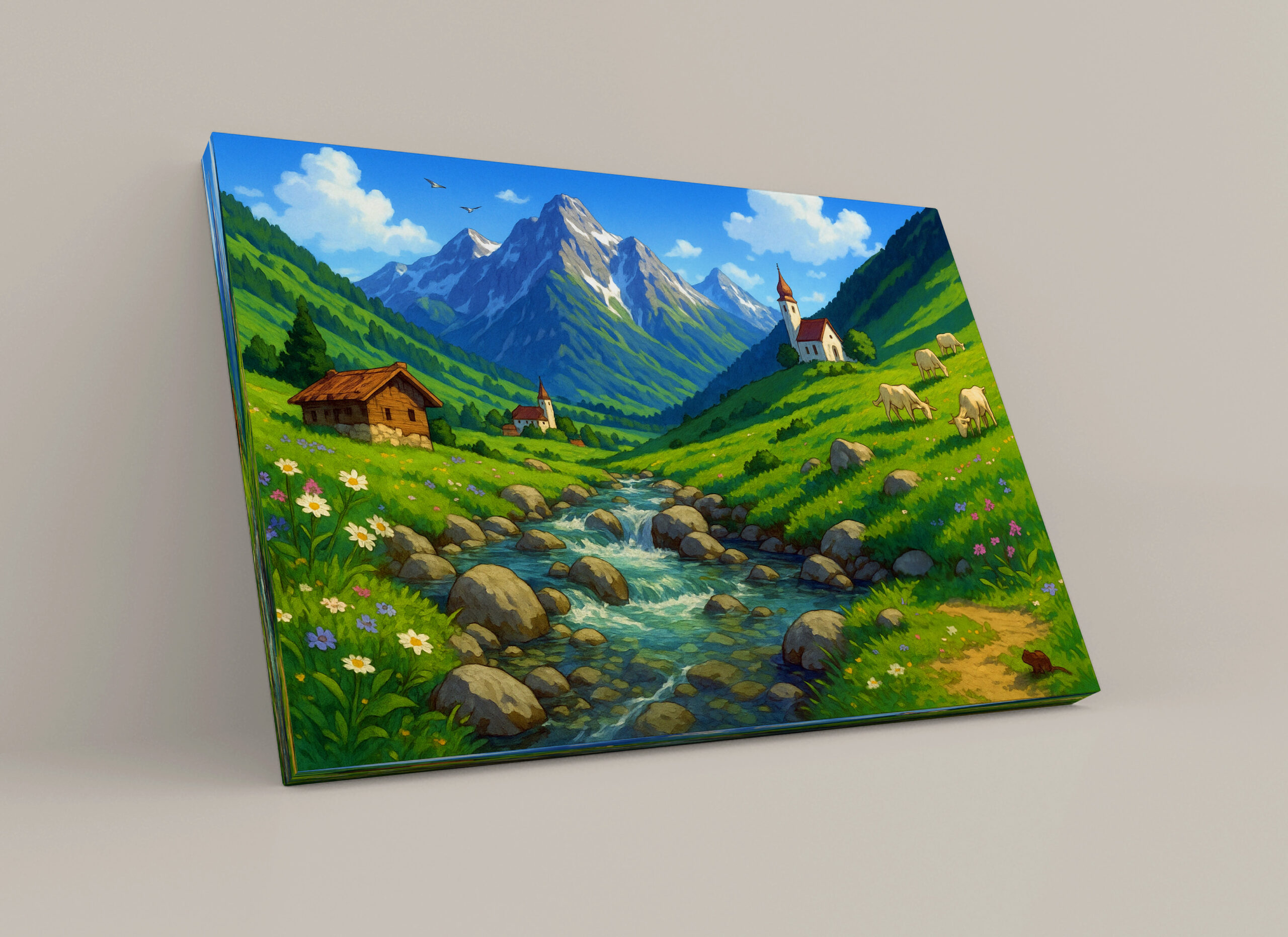 raxxa Canva: Bachlauf in den Alpen im Anime Stil – Image 2