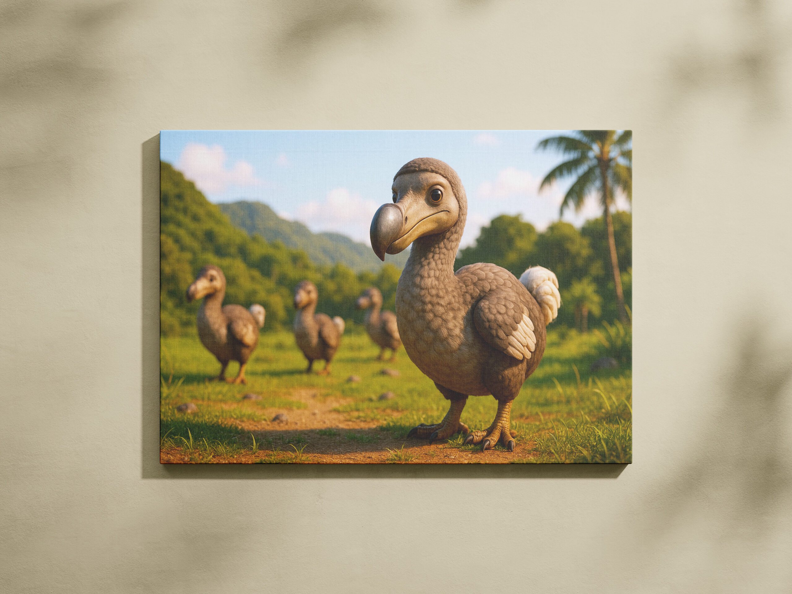 raxxa Canva: Ausgestorbene Tiere - Neugieriger Dodo im Comic-Stil – Bild 3