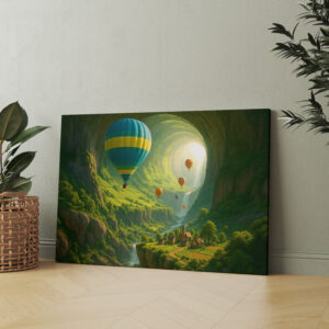 raxxa Canva: Das leuchtende Tal der Ballons - Flug durch das Tor der Natur