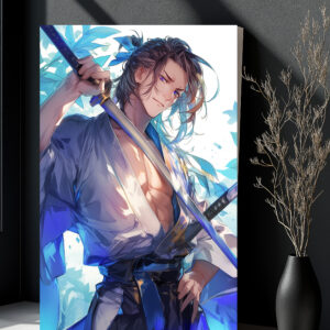 raxxa Canva: Junger Samurai im Anime-Stil