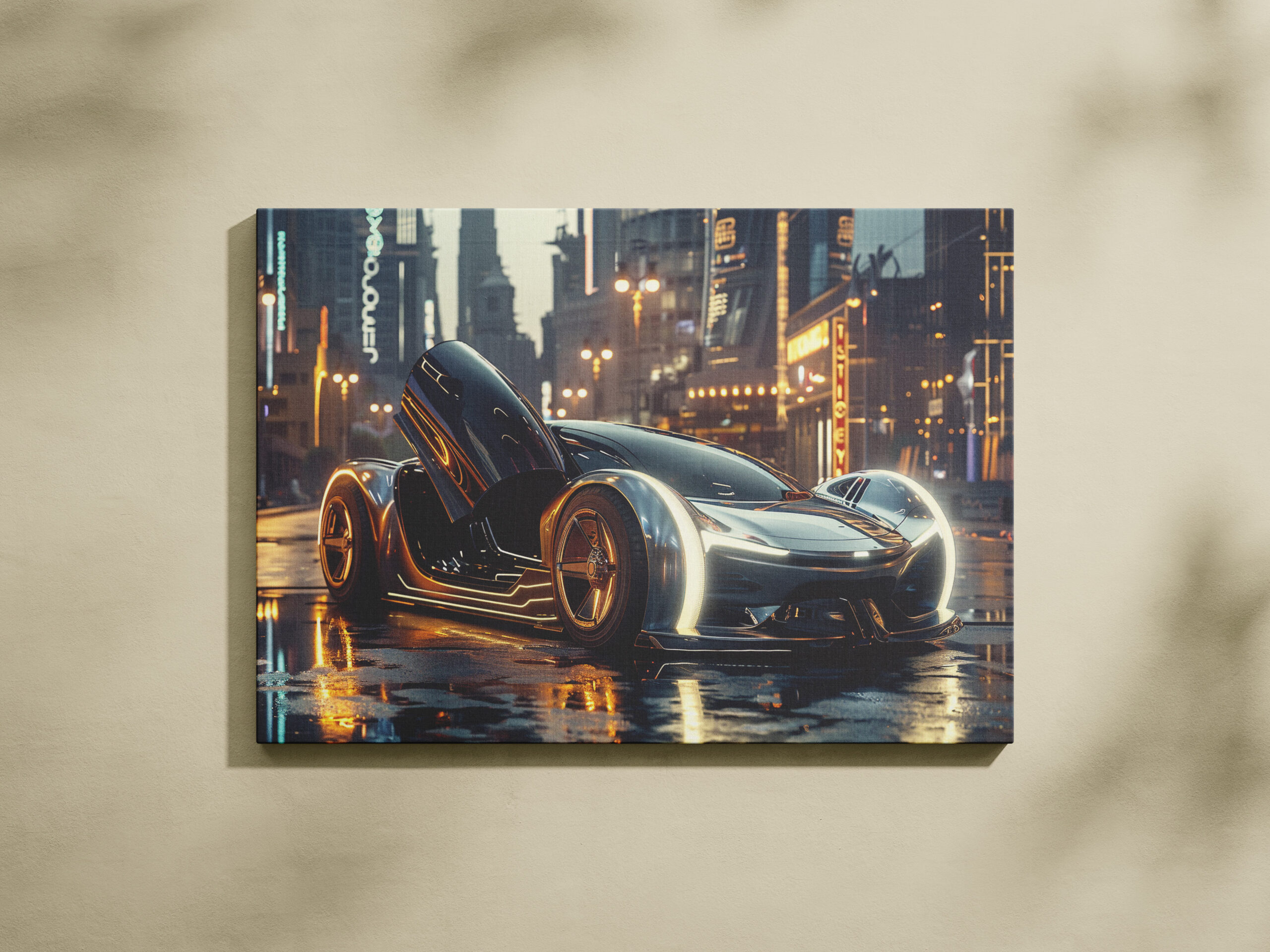 raxxa Canva: Futuristisches Luxusauto in Neonstadt – Image 2