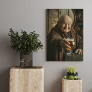 raxxa Canva: Der Mönch und das Bier – Ein Prost aus dem Klosterkeller