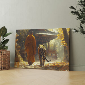 raxxa Canva: Der Weg des Tigers - buddhistischer Mönch