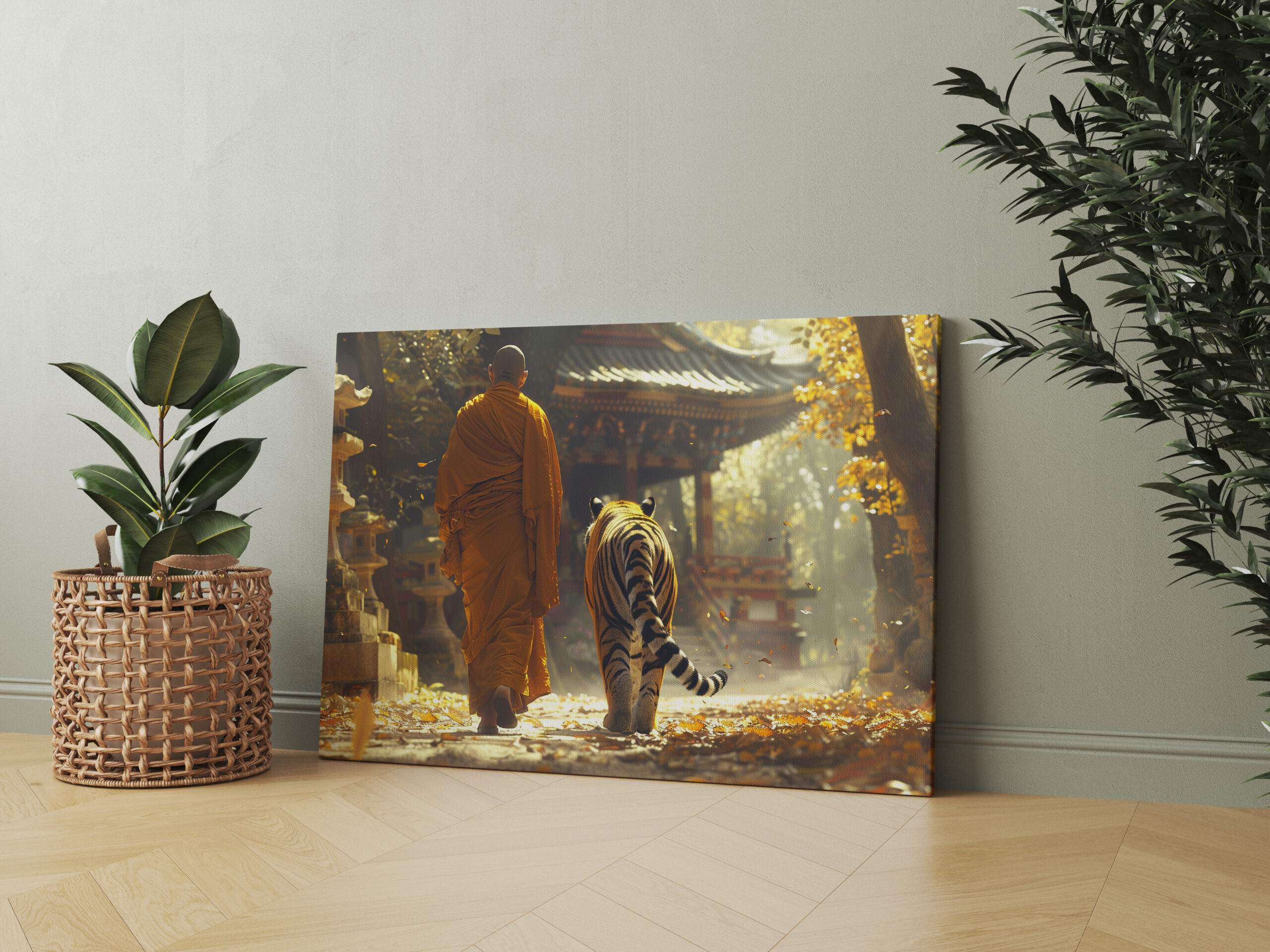 raxxa Canva: Der Weg des Tigers - buddhistischer Mönch